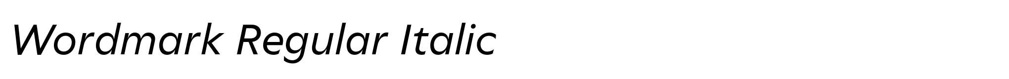 Wordmark Regular Italic image